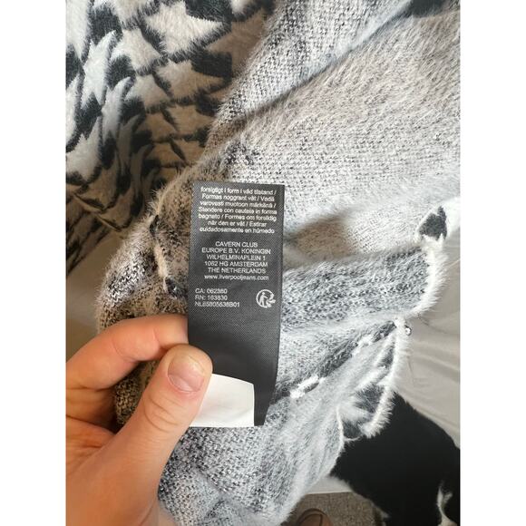 Liverpool Los Angeles Women's Houndstooth Open Front Sweater - Size Large - Picture 6 of 9